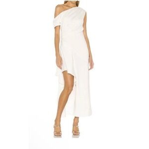 Elegant White One-Shoulder Maxi Dress